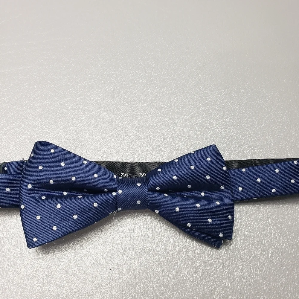 unbranded mens navy blue adjustable bow tie